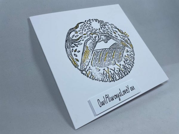 Owl Stamp "Love" Greeting's Card