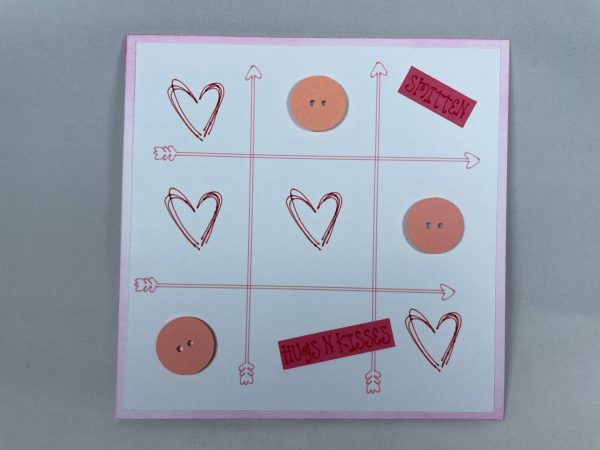 Pink Anniversary / Valentines Tick-Tack-Toe Greeting's Card