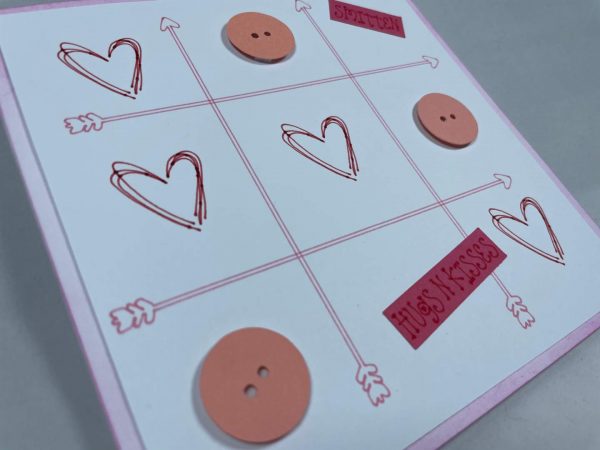 Pink Anniversary / Valentines Tick-Tack-Toe Greeting's Card