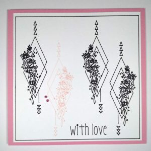 Floral Diamond Mother's Day Card - Pink