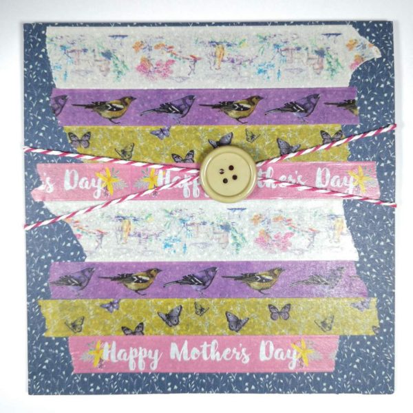 Washi Tape Mother's Day Card - Blue