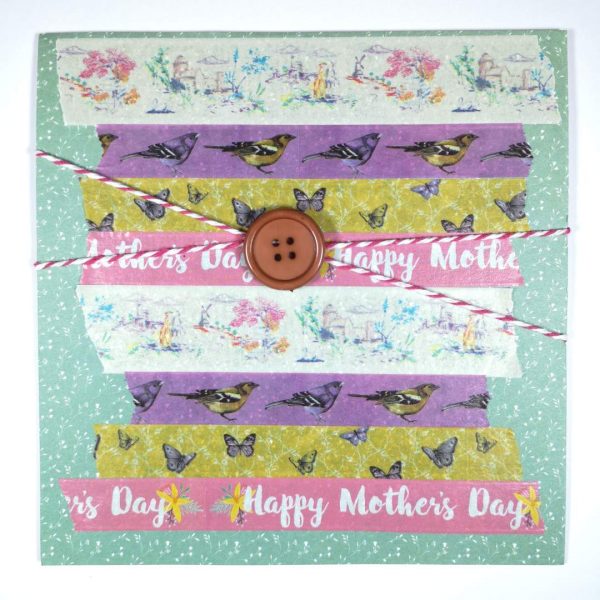 Washi Tape Mother's Day Card - Mint