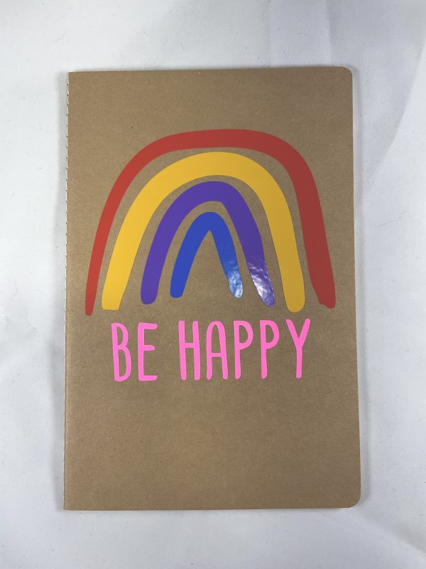 Be Happy Rainbow Notebook