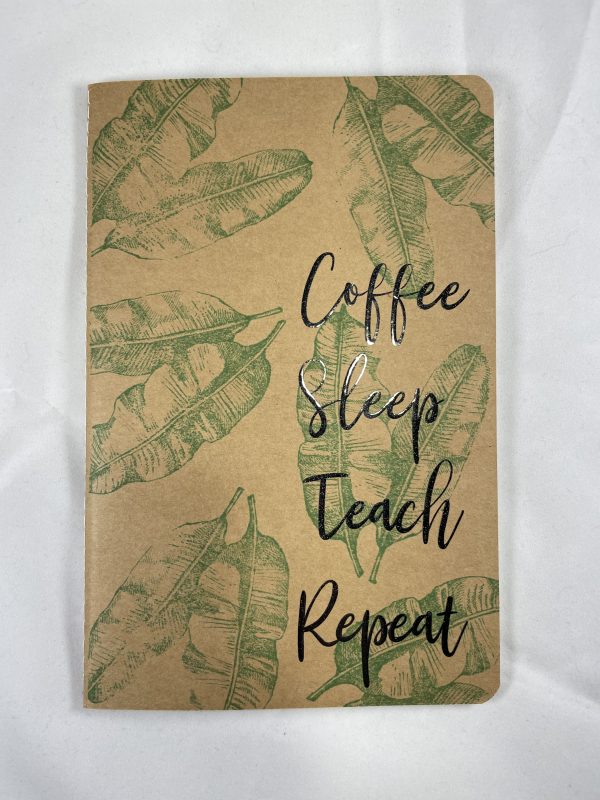 Coffee Teach Repeat Kraft Notebook