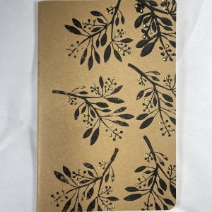 Black leaves and berries Kraft notebook