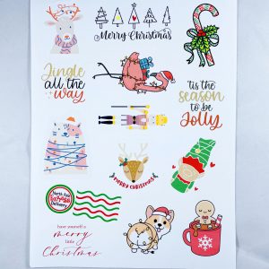 Christmas sticker sheet 1