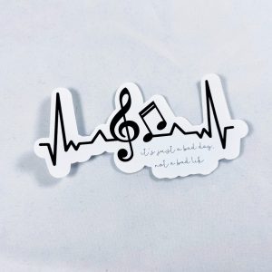 Musical waveform sticker